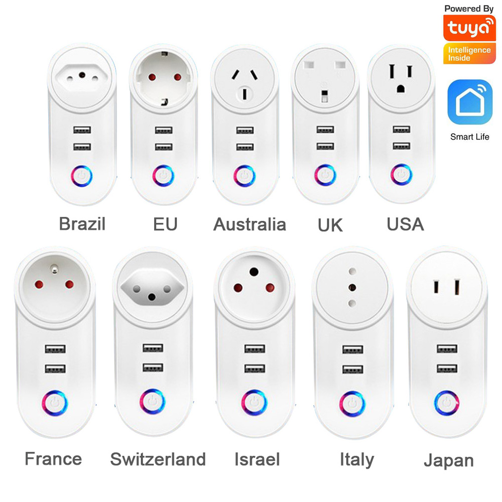 Outdoor Power Outlet Wifi - Tuya-Prise d'alimentation WiFi intelligente sans fil