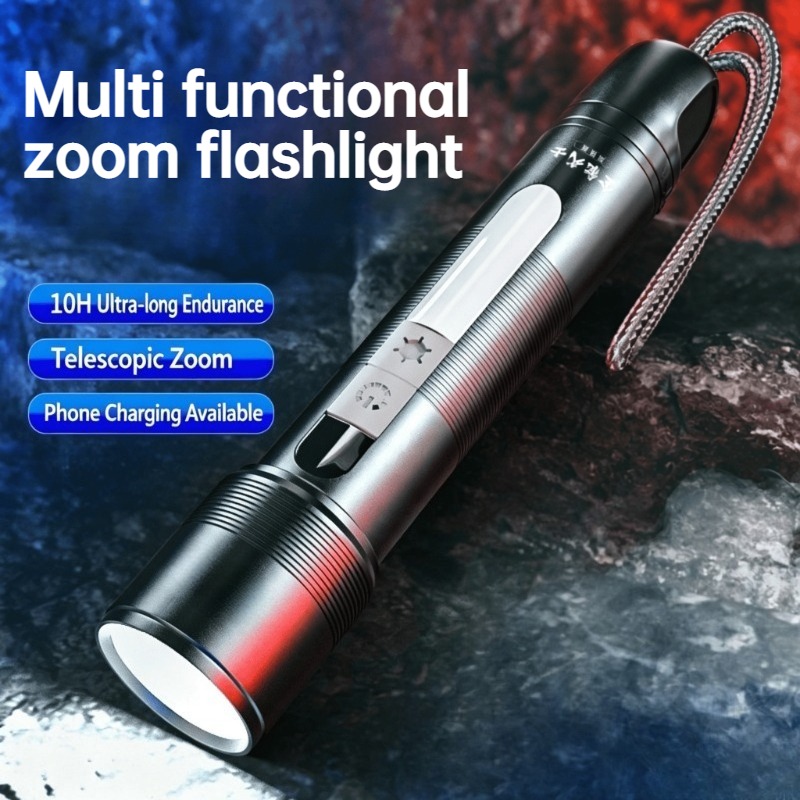 Outdoor Power For Camping - Lampe torche LED multifonctionnelle, zoomable, lumière