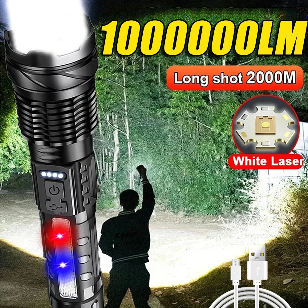 Outdoor Power For Camping - Lampe de poche LED puissante, Rechargeable,