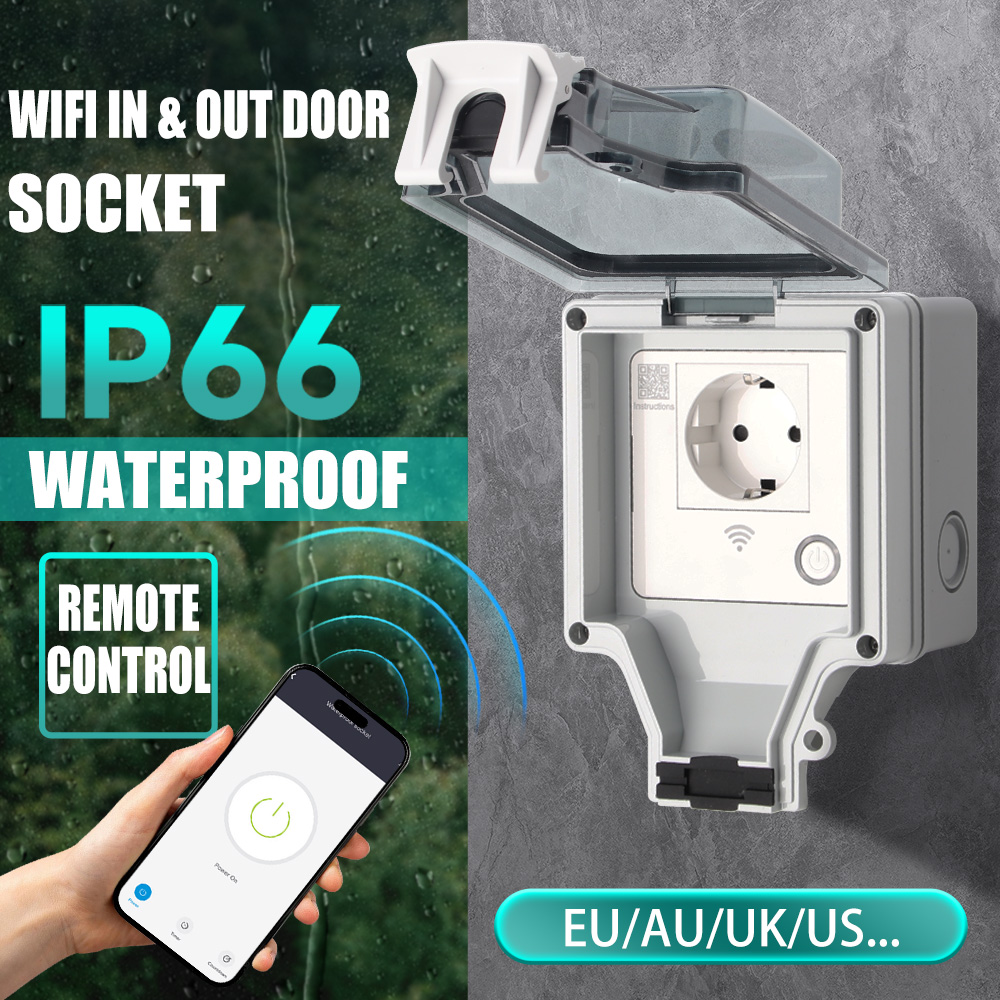 Outdoor Power Outlet Wifi - Prise extérieure intelligente IP66 étanche 16A