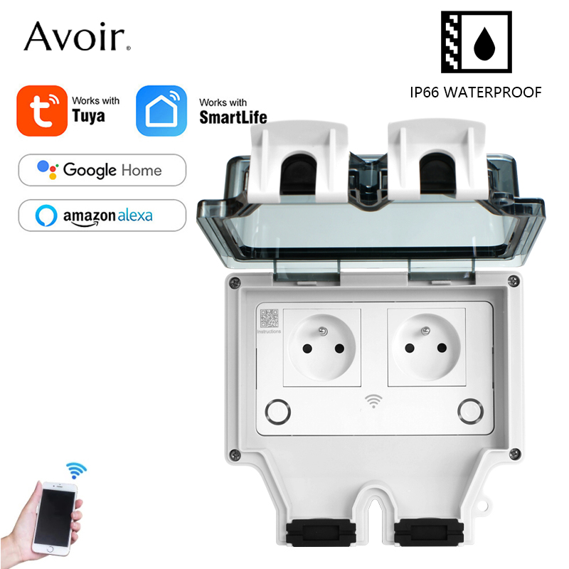 Outdoor Power Outlet Wifi - Avoir Tuya – prise de courant