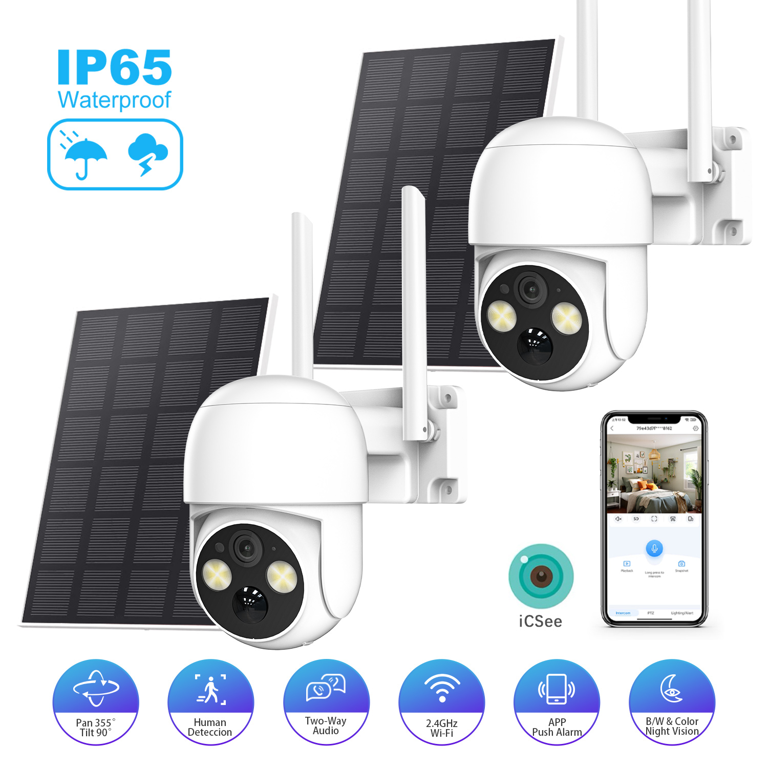 Outdoor Power Pack - XVIM 2-Pack 5MP Caméra de sécurité