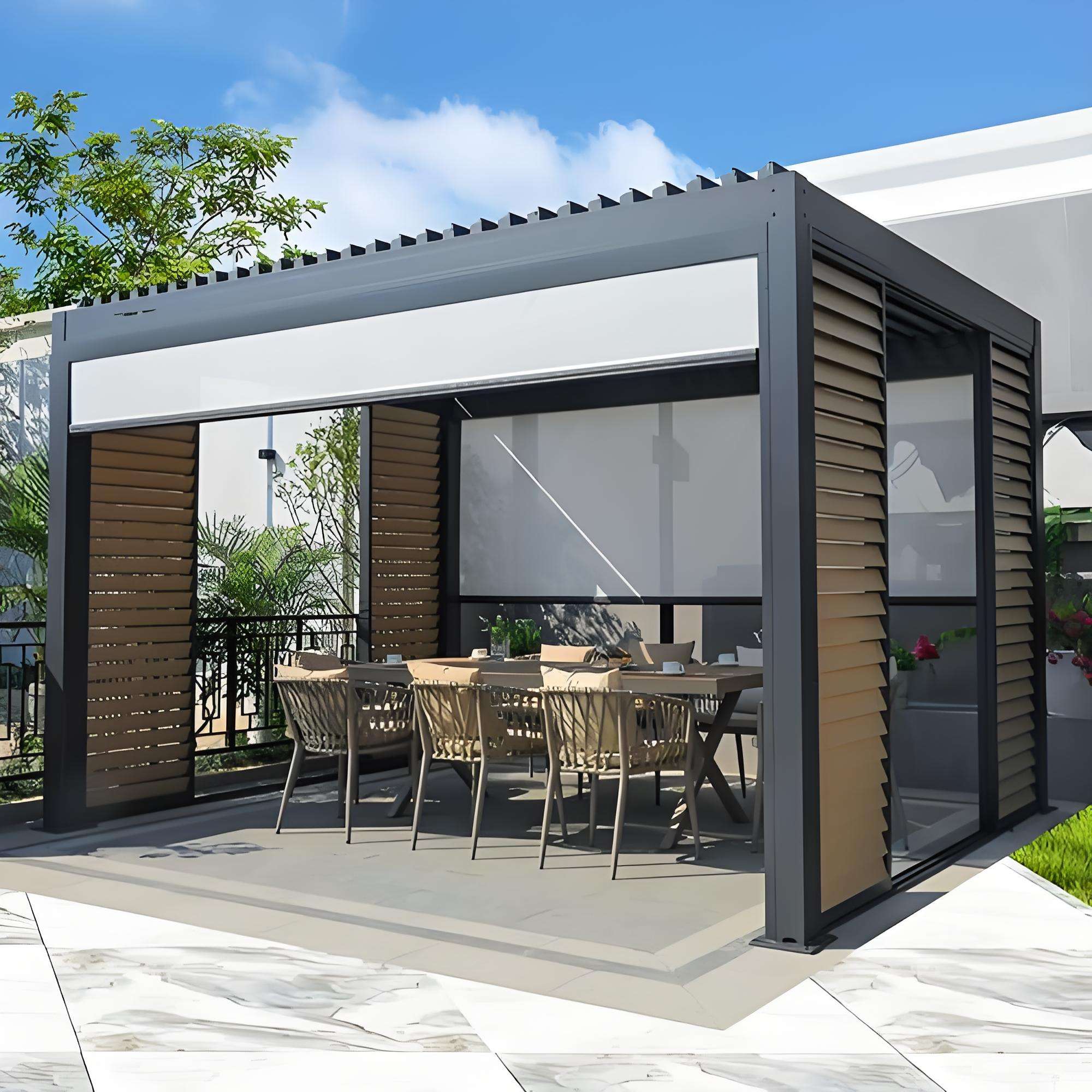 Pergola motorisée en aluminium - Outdoor Power For Gazebo avis et prix