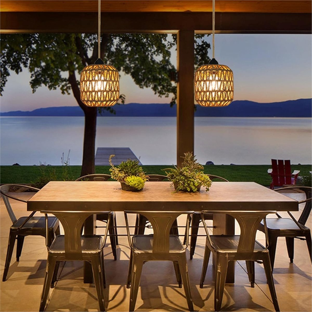 ABZJ Lot de 2 lampes suspendue - Outdoor Power For Gazebo avis et prix