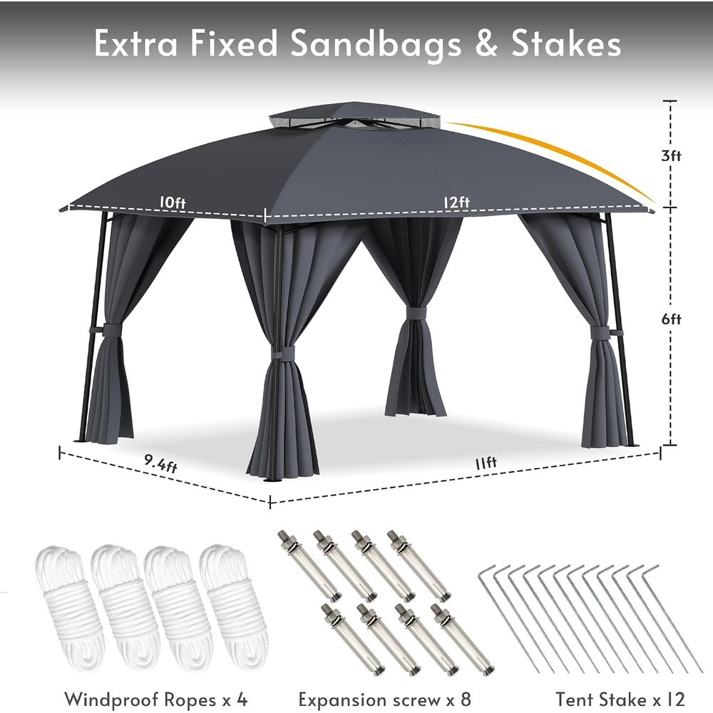 Gazebo de jardin 1012 avec écl - Outdoor Power For Gazebo avis et prix