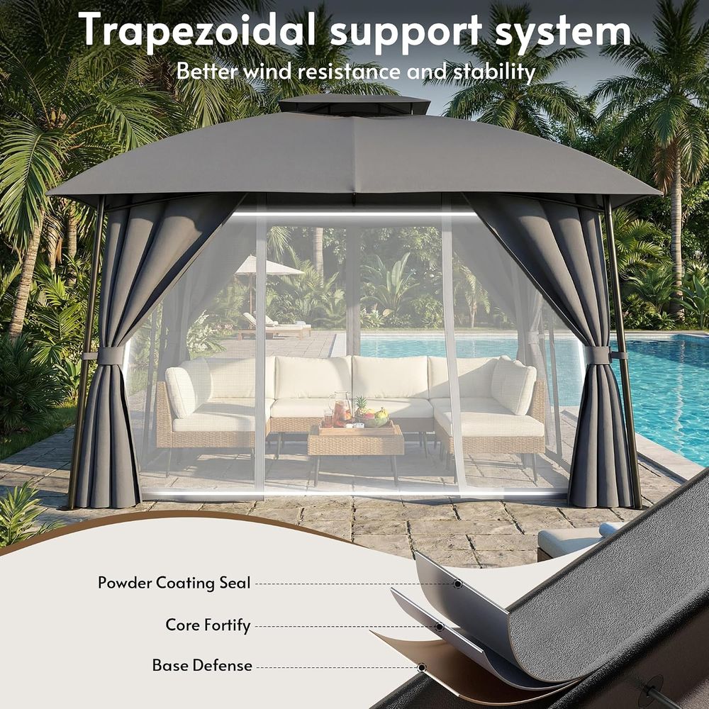 Gazebo de jardin 1012 avec écl - Outdoor Power For Gazebo avis et prix