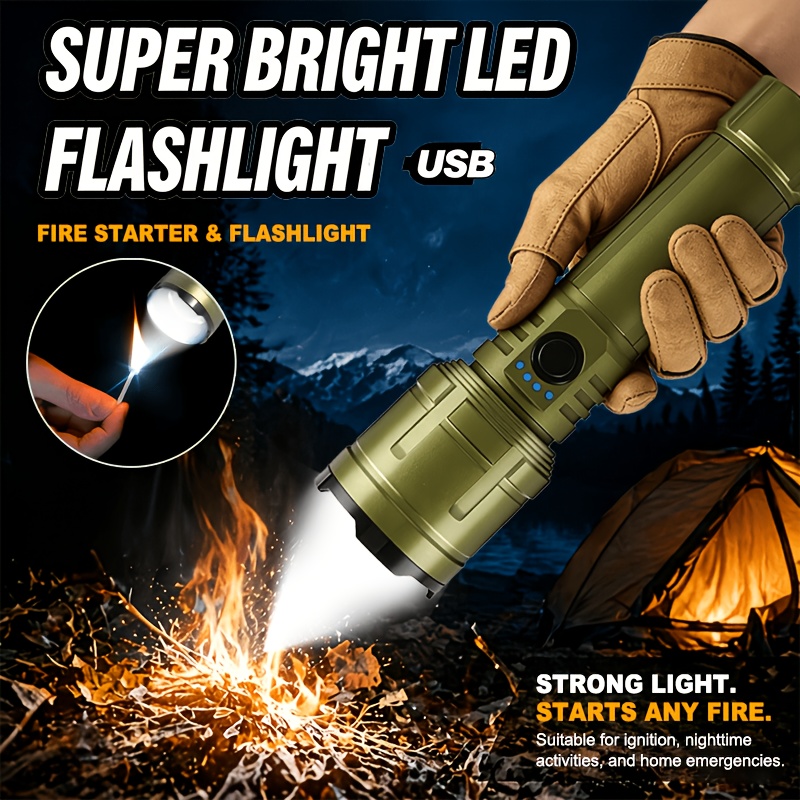 Lampe torche, briquet et batte - Outdoor Power For Camping avis et prix