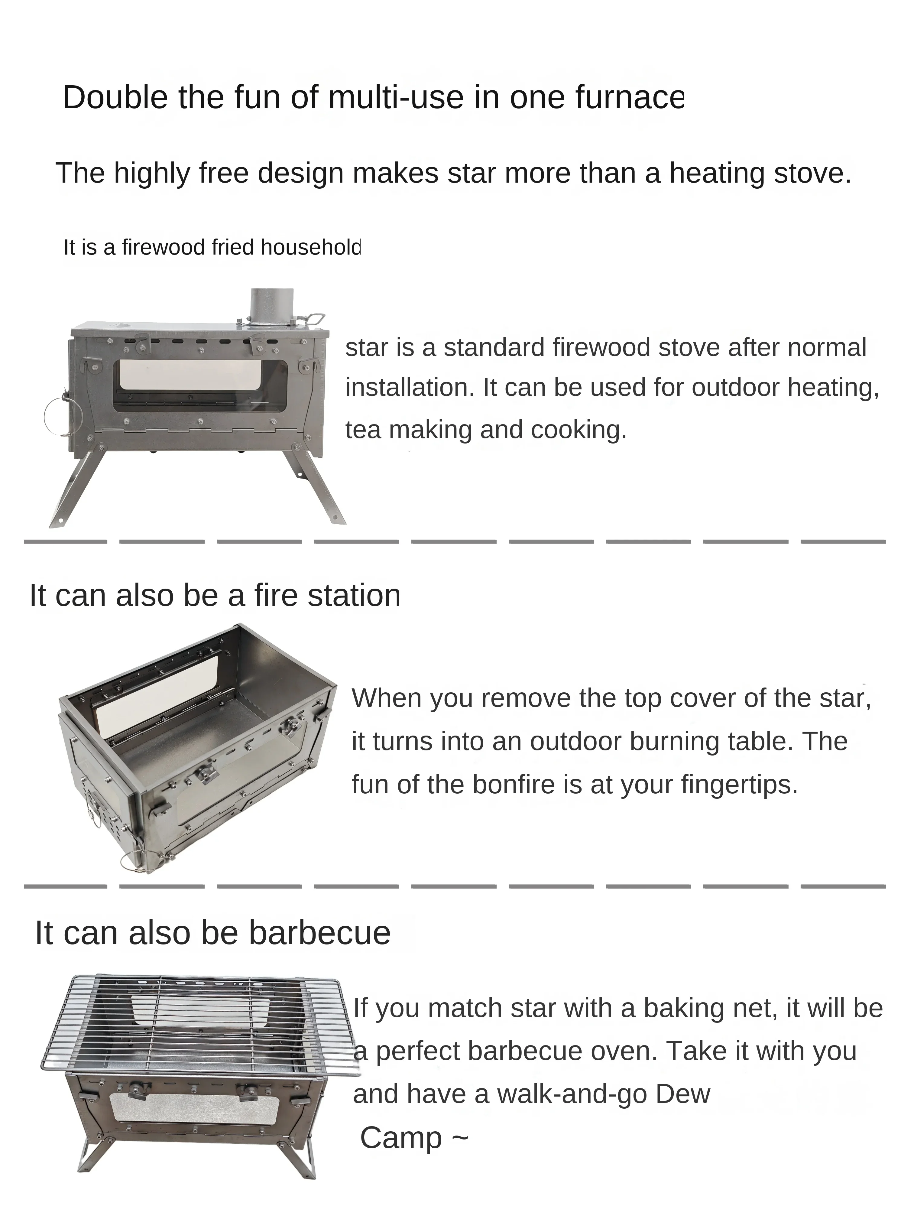 WT Star-Poêle à bois de chauff - Outdoor Power Heater avis et prix